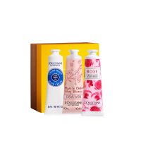 欧舒丹护手霜保湿滋润套装(甜蜜樱花30ml+乳木果30ml+玫瑰之心30ml)礼盒随机