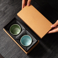 汝瓷汝窑茶杯主人杯非遗功夫品茗茶具礼盒装