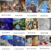 师职食堂门口墙体喷绘画面(5.85*3.9)设计制作安装