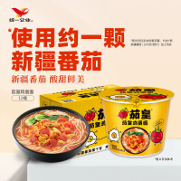 统一茄皇新疆番茄鸡蛋面 120g 桶面*12 桶