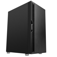 航 嘉(Huntkey)超越黑色机箱(宽体Micro桌面机箱/超越性能/强悍办公/拉丝面板/支持M-ATX)