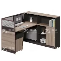 臻远 ZYGW-054屏风工作卡位职员桌办公桌 L型单人位