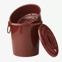 鑫环境 滤茶渣桶带管排水球 茶具配件茶台废水桶茶几桶茶具桶排水桶小号茶水桶