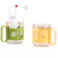 茶花(CHAHUA) 260007 XO字母清透口杯 2只/组 (单位:组) 橘色 绿色 黄色
