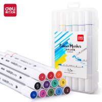 得力70700-12色儿童马克笔(混) (盒)