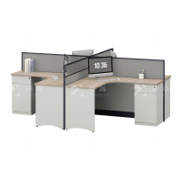 臻远 ZYGW-078屏风工作卡位职员桌办公桌 十型四人位