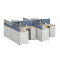 臻远 ZYGW-089职员桌办公桌屏风工作卡位 T型四人位