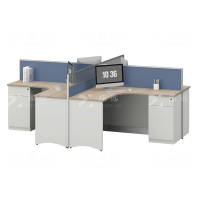 臻远 ZYGW-096屏风工作卡位职员桌办公桌 十型四人位