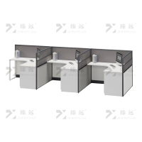 臻远 ZYGW-118屏风工作卡位职员桌办公桌 F型三人位