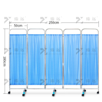 臻远 ZY-PF03 医用屏风隔断移动折叠折屏带轮客厅美容院遮挡布艺折屏 常规款五折