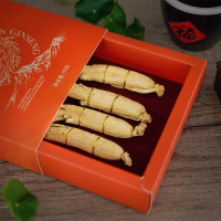 长白山人参 甄选人参原支主根80g礼盒 富含人参皂苷 煲汤泡酒泡水健康年货礼盒 甄选人参原支80g/盒*1送手袋