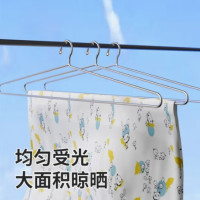 四万公里 SWJ6061 201不锈钢实心衣架 被子架 85cm 2支装