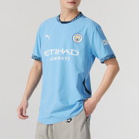 彪马(PUMA)足球球衣男 春季新款比赛训练运动T恤衫曼城主场球员版球衣
