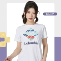 columbia哥伦比亚短袖女士春夏户外运动休闲圆领T恤