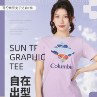 columbia哥伦比亚短袖女士春夏户外运动休闲圆领T恤
