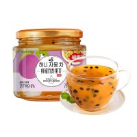 [1瓶装]福事多蜂蜜百香果茶500g[沥干物≥8%]百香果柠檬罐装冲饮水果茶泡水喝的东西冲泡茶饮