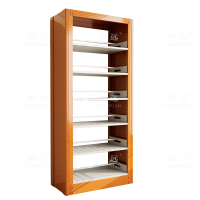 臻远 ZY4072631 钢制书架黄色转印图书馆书架资料架 双面6层一列一组 1000*450*2000