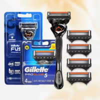 吉列(Gillette)剃须刀手动刮胡刀手动亲肤锋隐致顺尊享装5层超薄刀片/(1刀架+5刀头)