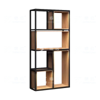 臻远ZY-SNJ-02置物架办公室隔断展示架落地多层书架客厅铁艺收纳架