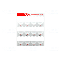 臻远ZY-AQMJ-17安全帽架挂墙存放头帽架摆放架车间壁挂式放置架 三层十二位