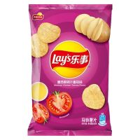 乐事薯片多口味休闲零食小吃办公室休闲零食 番茄味40g*10袋