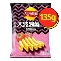 乐事薯片经典大包装零食大礼包办公室出游聚会休闲小吃零食 大波浪番茄味135g*7包