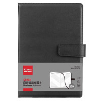 齐心 皮面笔记本子办公商用记事本 日记本会议记录本 办公文具 A5/120张/C5893 颜色随机[磁扣式]