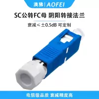 澳狒 SC-FC 光纤转接头光纤适配器耦合器阴阳转接法兰盘 SC公转FC母 1个