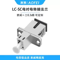 澳狒 LC-SC 光纤转接头光纤适配器耦合器阴阳转接法兰盘 LC母对SC母 1个