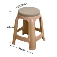 质凡加厚防滑塑料凳子熟胶圆凳2个装