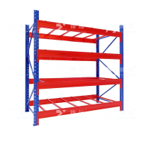 臻远 ZY4121523 重型货架仓储高位货架单层称重3000kg 蓝橘色主架4层