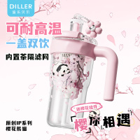 迪乐贝尔 冰霸杯大容量大号杯女860ml[D2513] 2025新款吨吨巨无霸水杯吸管杯