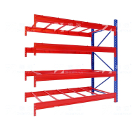 臻远 ZY4121543 重型货架仓储高位货架单层称重3000kg 蓝橘色副架4层