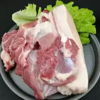 程岭六白黑猪带皮腿肉5000克