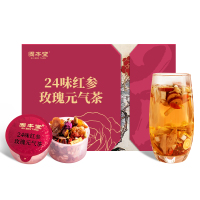 固本堂二十四味红参玫瑰元气茶18罐礼盒
