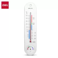 得力 9013室内温湿度计(银色)