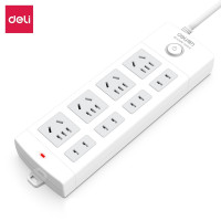 [得力] 插座 18214 8孔 接线板 1只