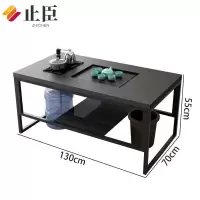 止臣 茶几 办公茶几条几长茶几双层茶几 1.3米