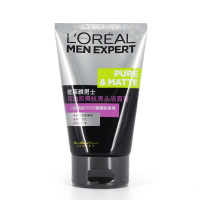 欧莱雅(L'OREAL) -男士控油炭爽抗黑头洁面膏 100ml