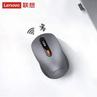 联想(Lenovo)无线蓝牙双模鼠标 便携办公鼠标 人体工程学设计 适用台式机一体机笔记本平板Howard风暴灰