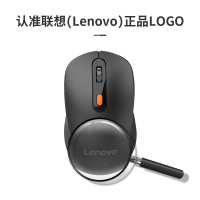 联想(Lenovo)无线蓝牙双模充电鼠标 蓝牙5.0/3.0 便携办公鼠标人体工学设计 Howard理性黑充电版