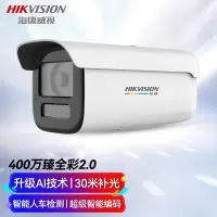 HIKVISION海康威视摄像头监控臻全彩夜视400万POE超高清网络摄像机手机远程3T47SWDV3-L 8mm