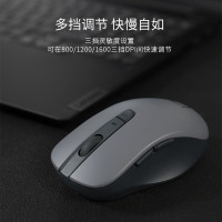 联想(Lenovo)无线蓝牙双模鼠标 蓝牙5.0/3.0 便携办公 人体工程学 轻音 小新M1双模灰色