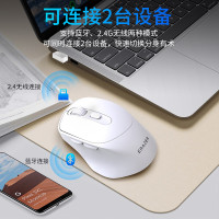 联想生态品牌异能者 无线鼠标双模无线/蓝牙鼠标可充电 台式机/小新/拯救者适用 办公鼠标无线 珍珠白