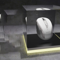 联想生态品牌异能者 无线鼠标 轻音鼠标无线 人体工学 家用商务办公台式机/小新适用 即插即用 白