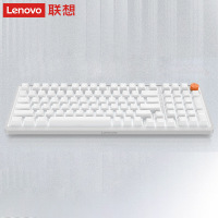 联想(Lenovo)MK9机械键盘有线键盘游戏键盘 GASKET结构98配列单光 音量旋钮键线分离 樱花白