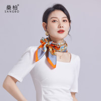 桑柏桑柏90双面印花大方巾蜗牛花-橘