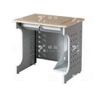 臻远 ZY4012428 隐藏式翻转电脑桌培训桌办公桌D款单人位