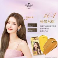 施华蔻泡泡染发剂染发膏2025流行色自己在家染氨基酸泡沫染发霜110ml榛果米棕