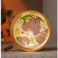 文创纸雕灯[玫瑰花语]灯手工DIY